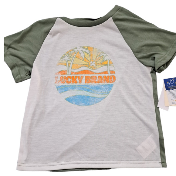 NWT Boy's Lucky Brand White & Green Camouflage Pajama Set Sizes 6 Or 8 - Picture 4 of 8